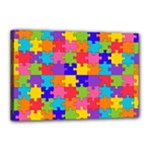 Autism Jigsaw Puzzle Canvas 18  x 12  (Stretched)