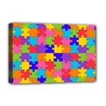 Autism Jigsaw Puzzle Deluxe Canvas 18  x 12  (Stretched)
