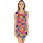Autism Jigsaw Puzzle Bodycon Dress