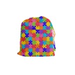 Autism Jigsaw Puzzle Drawstring Pouch (Medium)