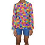 Autism Jigsaw Puzzle Kid s Long Sleeve Swimwear
