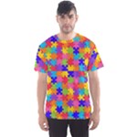Autism Jigsaw Puzzle Men s Sport Mesh Tee