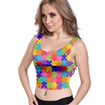 Autism Jigsaw Puzzle Crop Top