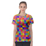 Autism Jigsaw Puzzle Women s Sport Mesh Tee