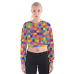 Autism Jigsaw Puzzle Women s Cropped Sweatshirt