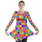 Autism Jigsaw Puzzle Long Sleeve Tunic 