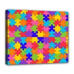 Autism Jigsaw Puzzle Deluxe Canvas 24  x 20  (Stretched)