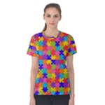 Autism Jigsaw Puzzle Women s Cotton Tee