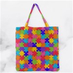 Autism Jigsaw Puzzle Grocery Tote Bag
