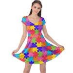 Autism Jigsaw Puzzle Cap Sleeve Dress
