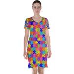 Autism Jigsaw Puzzle Short Sleeve Nightdress