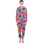 Autism Jigsaw Puzzle Hooded Jumpsuit (Ladies)