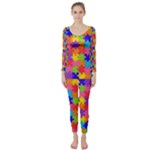 Autism Jigsaw Puzzle Long Sleeve Catsuit