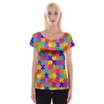 Autism Jigsaw Puzzle Women s Cap Sleeve Top