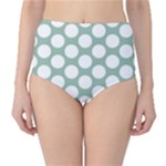 Jade Green Polkadot High-Waist Bikini Bottoms