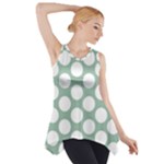 Jade Green Polkadot Side Drop Tank Tunic