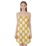 Sunny Yellow Polkadot Satin Night Slip