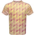 Geometric Pink & Yellow  Men s Cotton Tee