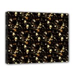 Black Gold Stars Canvas 14  x 11  (Stretched)