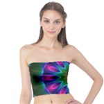 Star Of Leaves, Abstract Magenta Green Forest Tube Top Star Of Leaves, Abstract Magenta Green Forest Tube Top