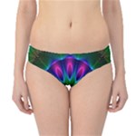 Star Of Leaves, Abstract Magenta Green Forest Hipster Bikini Bottoms