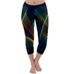 Abstract Rainbow Lily, Colorful Mystical Flower  Capri Winter Leggings 