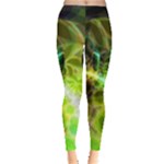 Dawn Of Time, Abstract Lime & Gold Emerge Leggings 