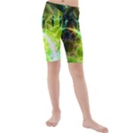 Dawn Of Time, Abstract Lime & Gold Emerge Kid s Mid Length Swim Shorts Dawn Of Time, Abstract Lime & Gold Emerge Kid s Mid Length Swim Shorts