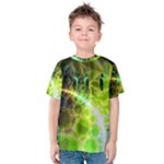 Dawn Of Time, Abstract Lime & Gold Emerge Kid s Cotton Tee Dawn Of Time, Abstract Lime & Gold Emerge Kid s Cotton Tee