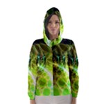 Dawn Of Time, Abstract Lime & Gold Emerge Hooded Wind Breaker (Women) Dawn Of Time, Abstract Lime & Gold Emerge Hooded Wind Breaker (Women)