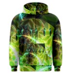 Dawn Of Time, Abstract Lime & Gold Emerge Men s Zipper Hoodie