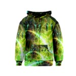 Dawn Of Time, Abstract Lime & Gold Emerge Kids  Zipper Hoodie