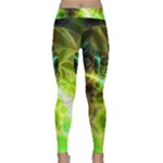 Dawn Of Time, Abstract Lime & Gold Emerge Yoga Leggings