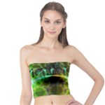 Dawn Of Time, Abstract Lime & Gold Emerge Tube Top