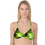 Dawn Of Time, Abstract Lime & Gold Emerge Reversible Tri Bikini Top