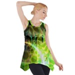 Dawn Of Time, Abstract Lime & Gold Emerge Side Drop Tank Tunic Dawn Of Time, Abstract Lime & Gold Emerge Side Drop Tank Tunic