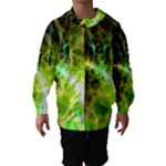 Dawn Of Time, Abstract Lime & Gold Emerge Hooded Wind Breaker (Kids)