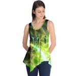 Dawn Of Time, Abstract Lime & Gold Emerge Sleeveless Tunic