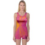 Magenta Boardwalk Carnival, Abstract Ocean Shimmer One Piece Boyleg Swimsuit Magenta Boardwalk Carnival, Abstract Ocean Shimmer One Piece Boyleg Swimsuit