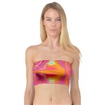 Magenta Boardwalk Carnival, Abstract Ocean Shimmer Bandeau Top