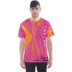 Magenta Boardwalk Carnival, Abstract Ocean Shimmer Men s Sport Mesh Tee