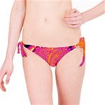 Magenta Boardwalk Carnival, Abstract Ocean Shimmer Bikini Bottom