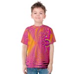 Magenta Boardwalk Carnival, Abstract Ocean Shimmer Kid s Cotton Tee