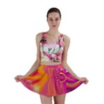 Magenta Boardwalk Carnival, Abstract Ocean Shimmer Mini Skirts Magenta Boardwalk Carnival, Abstract Ocean Shimmer Mini Skirts