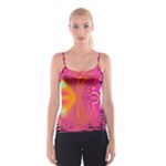 Magenta Boardwalk Carnival, Abstract Ocean Shimmer Spaghetti Strap Top Magenta Boardwalk Carnival, Abstract Ocean Shimmer Spaghetti Strap Top