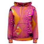 Magenta Boardwalk Carnival, Abstract Ocean Shimmer Women s Pullover Hoodie