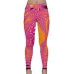 Magenta Boardwalk Carnival, Abstract Ocean Shimmer Yoga Leggings Magenta Boardwalk Carnival, Abstract Ocean Shimmer Yoga Leggings