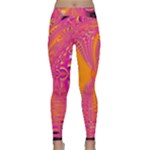 Magenta Boardwalk Carnival, Abstract Ocean Shimmer Yoga Leggings