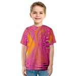 Magenta Boardwalk Carnival, Abstract Ocean Shimmer Kid s Sport Mesh Tee