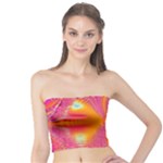 Magenta Boardwalk Carnival, Abstract Ocean Shimmer Tube Top Magenta Boardwalk Carnival, Abstract Ocean Shimmer Tube Top